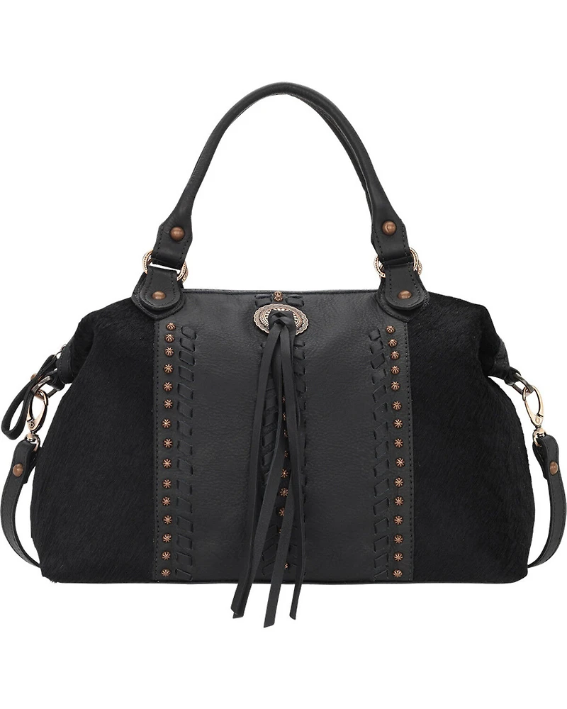 American West Cow Town Large Convertible Zip Top Satchel