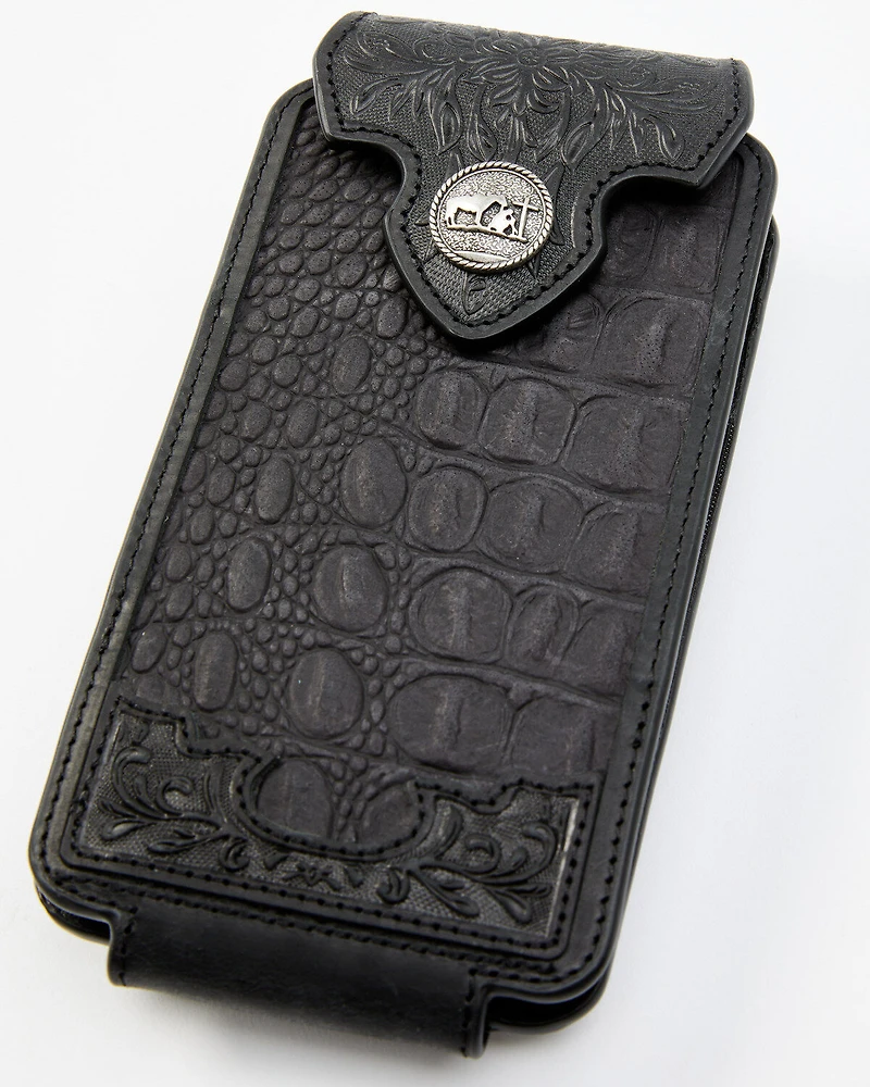 Cody James Men's Crocodile Embossed Cell Phone Case