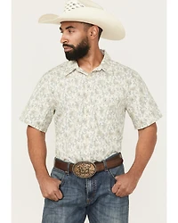 Gibson Trading Co Men's Groovey Floral Print Short Sleeve Button-Down Western Shirt