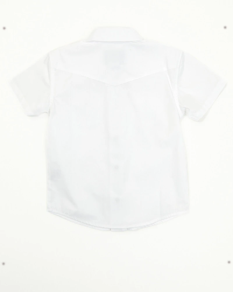 Gibson Trading Co Toddler Boys' Solid Short Sleeve Pearl Snap Western Shirt
