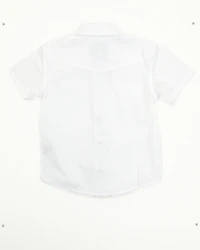 Gibson Trading Co Toddler Boys' Solid Short Sleeve Pearl Snap Western Shirt