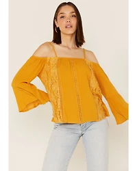 Miss Me Women's Cold Shoulder Lace Top