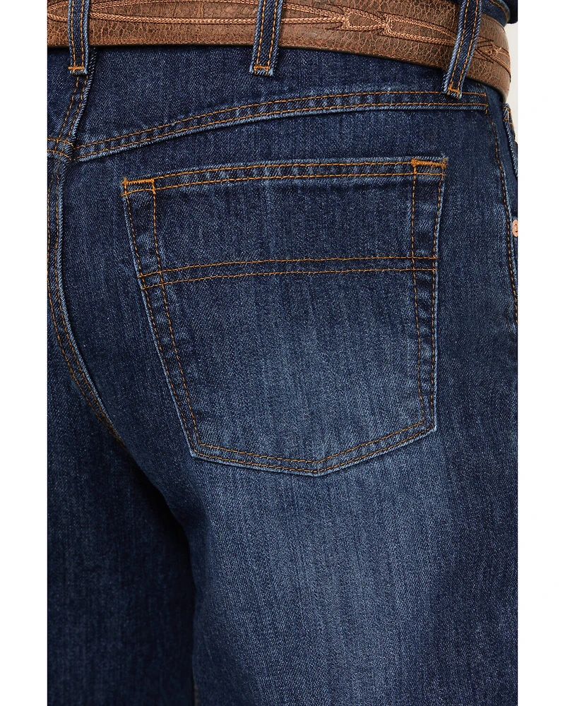 Cinch Men's Black Label Dark Wash Loose Fit Tapered Denim Jeans