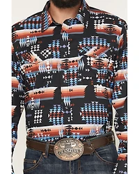 RANK 45® Men's Nate Southwestern Print Long Sleeve Snap Performance Western Shirt