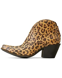 Ariat Women's Layla Distressed Leopard Print Booties - Snip Toe