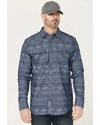 Cody James Men's FR Southwestern Print Lightweight Long Sleeve Snap Western Work Shirt