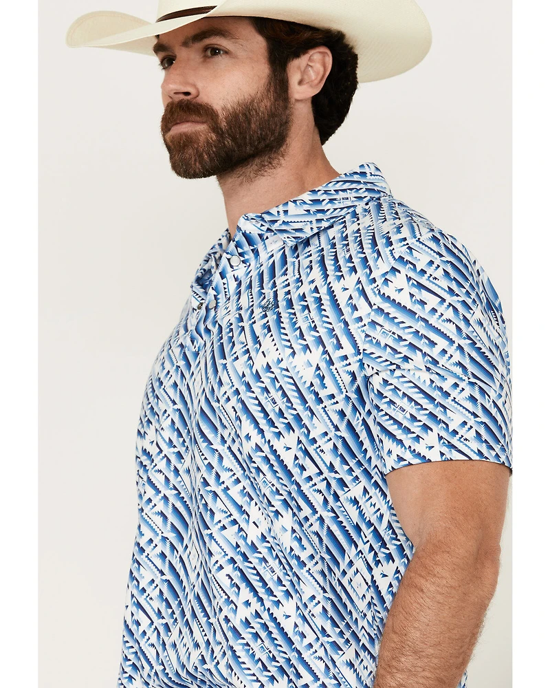 Panhandle Men's Southwestern Print Short Sleeve Performance Polo Shirt