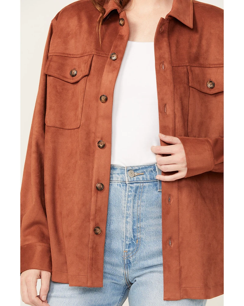 Cleo + Wolf Women's Faux Suede Shacket
