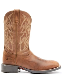 Justin Men's Dusky Brown Canter Cowhide Leather Western Boots - Broad Square Toe