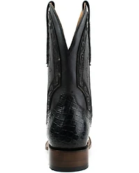 El Dorado Men's Exotic Scallop American Alligator Western Boot - Broad Square Toe