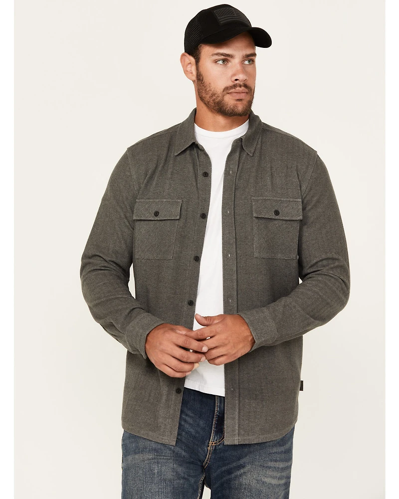 Brothers and Sons Men's Kelcy Herringbone Long Sleeve Button-Down Western Shirt