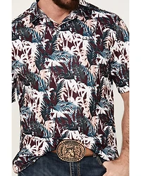 Cinch Men's ARENAFLEX® Palm Leaf Print Short Sleeve Performance Polo