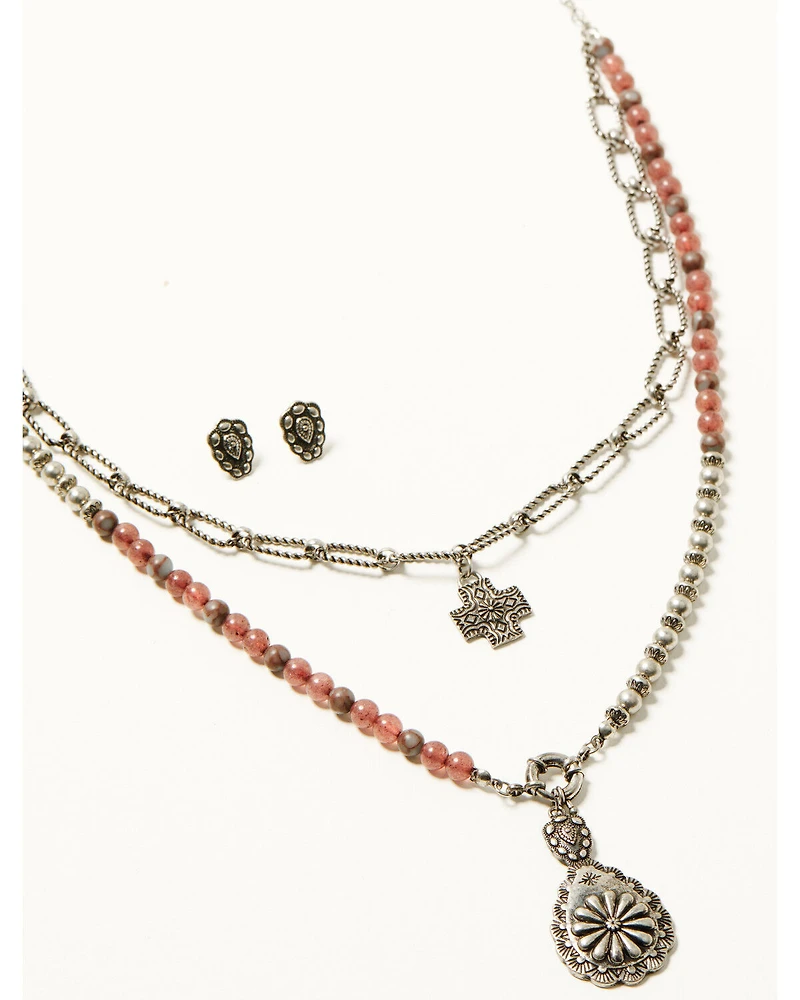 Shyanne Women's Strawberry Skies Jewelry Set - 2 Piece