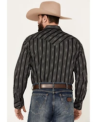 Rock & Roll Denim Men's Geo Print Striped Long Sleeve Western Snap Shirt