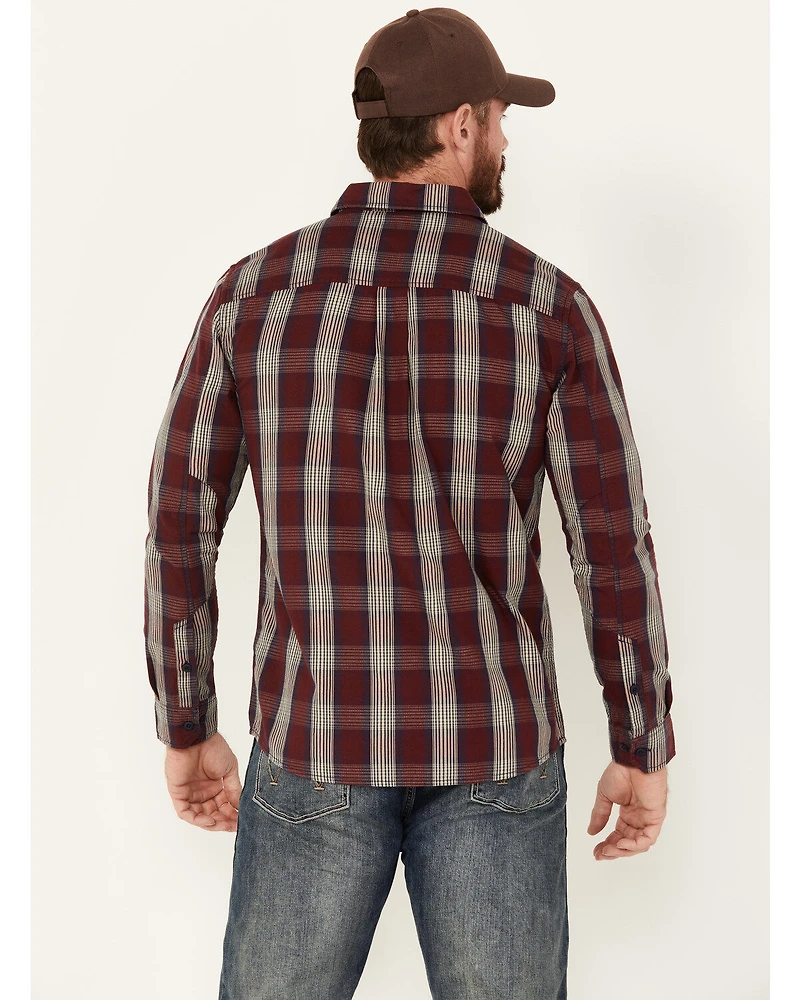 Brothers and Sons Men's Blaine Plaid Print Long Sleeve Button Down Shirt