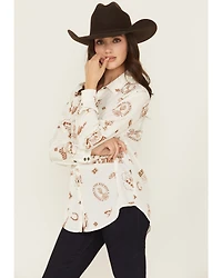 Ariat Women's Homestyle Conversation Print Long Sleeve Button-Down Shirt