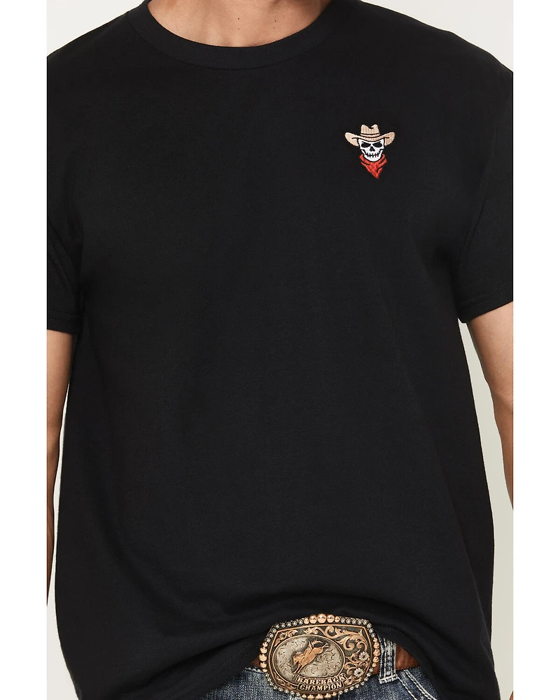 Riot Society Men's Skull Cowboy Short Sleeve Graphic T-Shirt