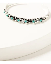 Shyanne Women's Silver-Toned Rope and Turquoise-Toned Bracelet Set - 3 Piece