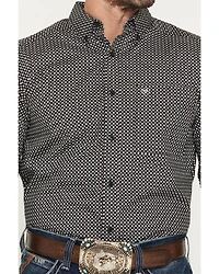 Ariat Men's Troy Geo Print Fitted Long Sleeve Button-Down Western Shirt