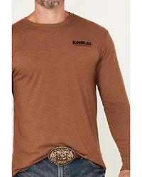 RANK 45® Men's Sunset Scenic Cowboy Long Sleeve Graphic T-Shirt