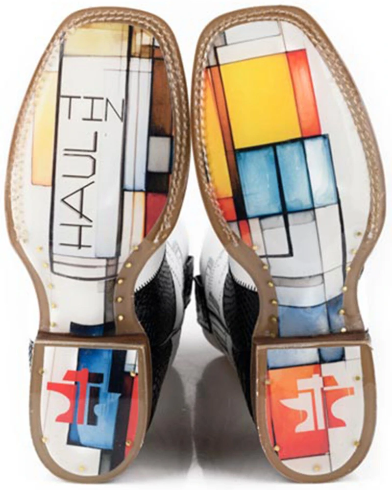 Tin Haul Women's Mondrian Western Boots - Broad Square Toe