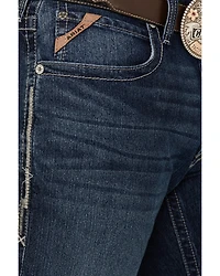 Ariat Men's M4 Colman Ferrin Dark Wash Relaxed Bootcut Durable Stretch Jeans - Big