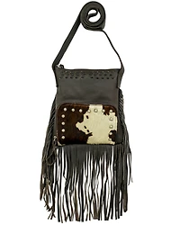 American West Women's Hair-On Pony Fringe Crossbody Bag