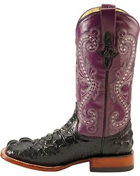 Ferrini Women's Hornback Caiman Print Western Boots - Broad Square Toe