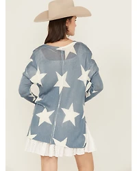Rock & Roll Denim Women's Star Sweater