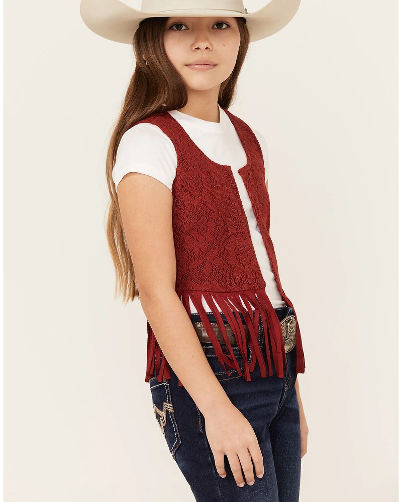 Shyanne Girls' Fringe Lace Vest