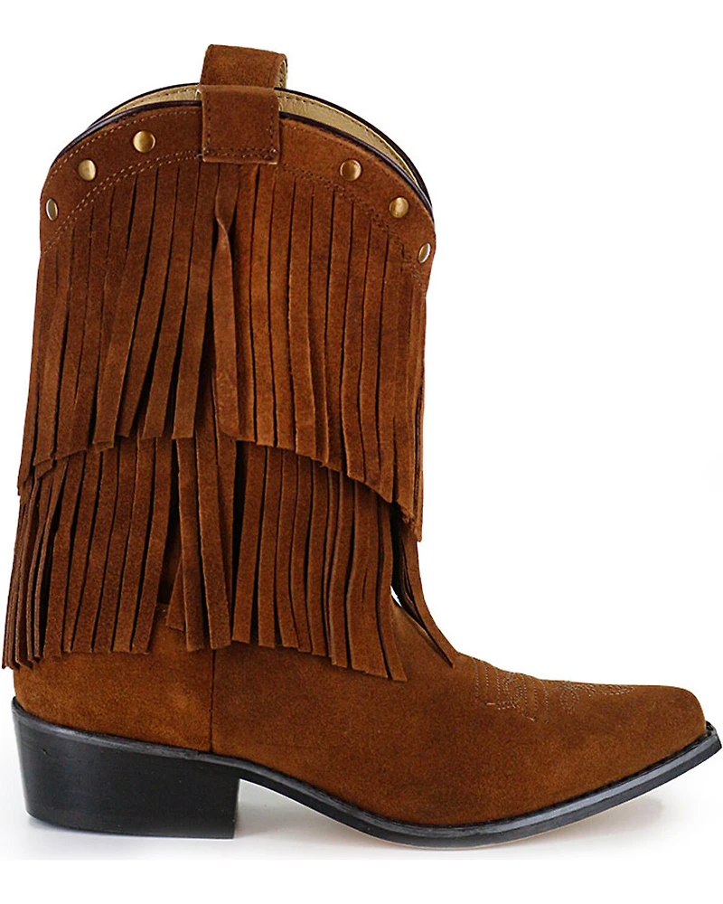 Shyanne® Girls' Fringe Snip Toe Western Boots