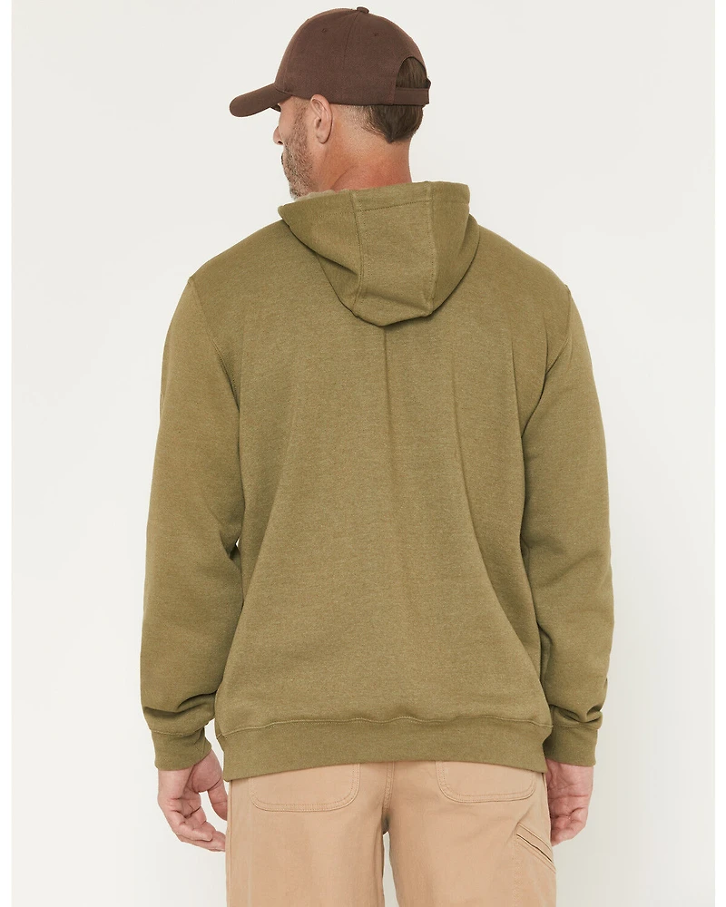 Carhartt Men's Loose Fit Midweight Logo Sleeve Graphic Hooded Sweatshirt