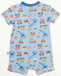 Rugged Bear Infant Boys' Construction Print Onesie