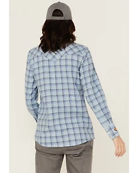 Wrangler Women's FR Riverside Plaid Print Long Sleeve Snap Work Shirt - Plus
