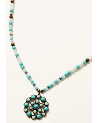 Shyanne Women's Mystic Skies Beaded Medallion Necklace