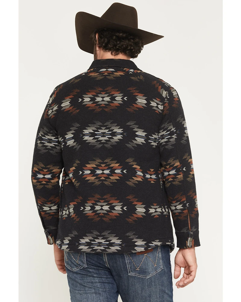 Pendleton Men's Bay City Multicolored Print Sherpa Lined Snap Jacket