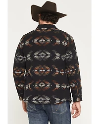 Pendleton Men's Bay City Multicolored Print Sherpa Lined Snap Jacket
