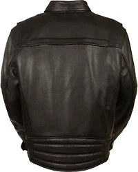 Milwaukee Leather Men's Side Set Belt Utility Pocket Motorcycle Jacket - 4X