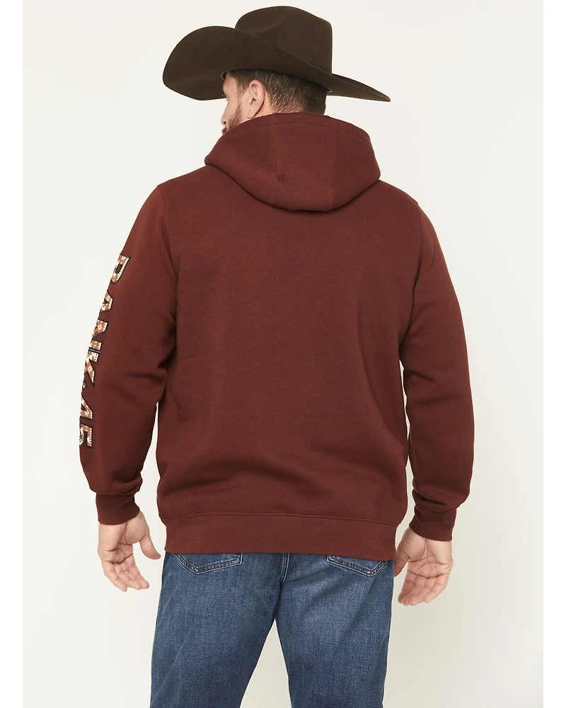 RANK 45® Men's Cayusey Logo Sleeve Hooded Sweatshirt