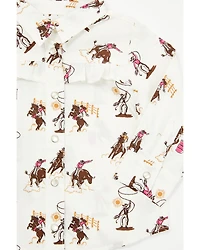 Wrangler Infant Girls' Rodeo Long Sleeve Snap Western Shirt