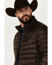 Resistol Men's Solid Brown Cold Bloq Zip-Front Insulated Jacket