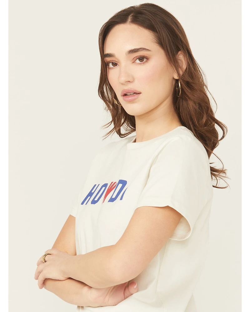 Wrangler Women's Modern Howdy Short Sleeve Graphic Tee