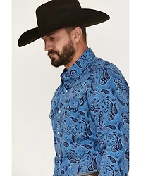 Wrangler Retro Men's Paisley Print Long Sleeve Snap Western Shirt - Tall