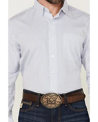 Wrangler x Cody Johnson Men's Striped Print Long Sleeve Button-Down Western Shirt - Tall