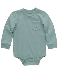 Carhartt Infant Boys' Solid Pocket Long Sleeve Onesie