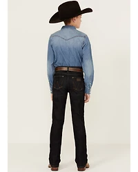 Wrangler Retro Boys' Dark Wash Dax Slim Bootcut Jeans