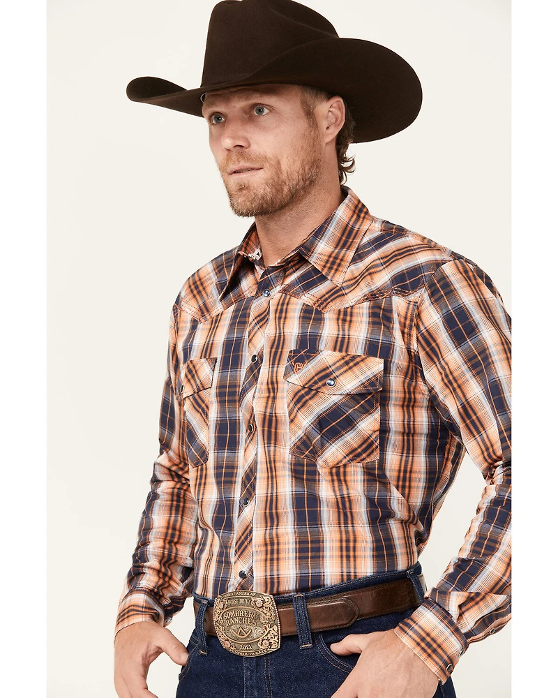 Cowboy Hardware Men's Hermosillo Plaid Print Long Sleeve Snap Western Shirt