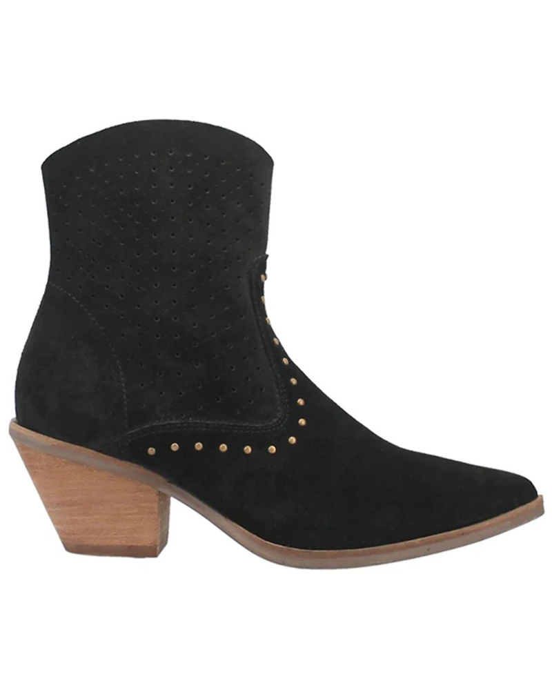 Dingo Women's Miss Priss Studded Suede Booties - Round Toe
