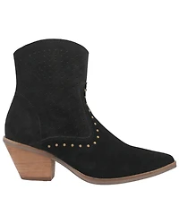 Dingo Women's Miss Priss Studded Suede Booties - Round Toe