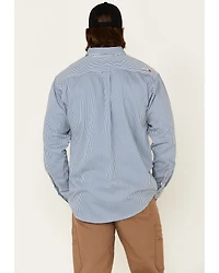 Ariat Men's FR Striped Long Sleeve Button-Down Work Shirt - Big